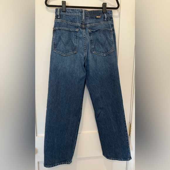 MOTHER Wide Leg Cropped Jeans - Blue - Picture 7 of 13